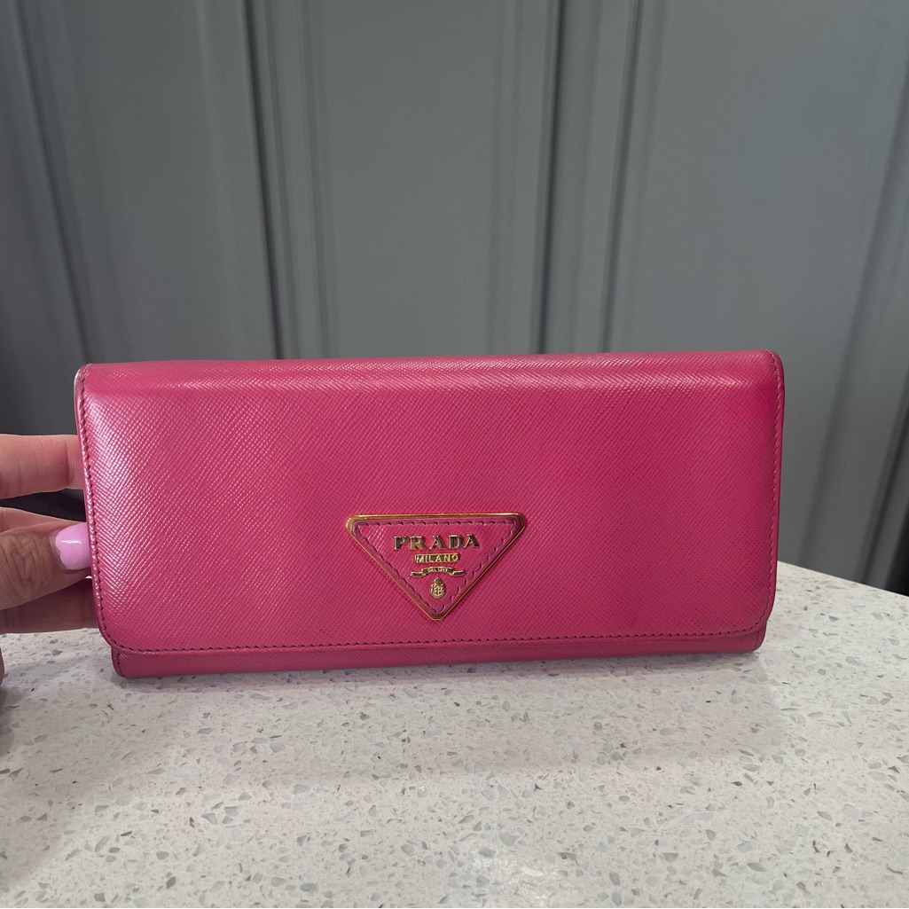 Prada Double Snap Wallet Euc